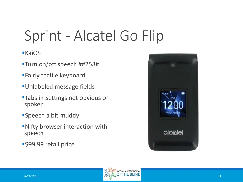 sprint alcatel go flip