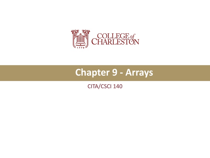 chapter 9 arrays