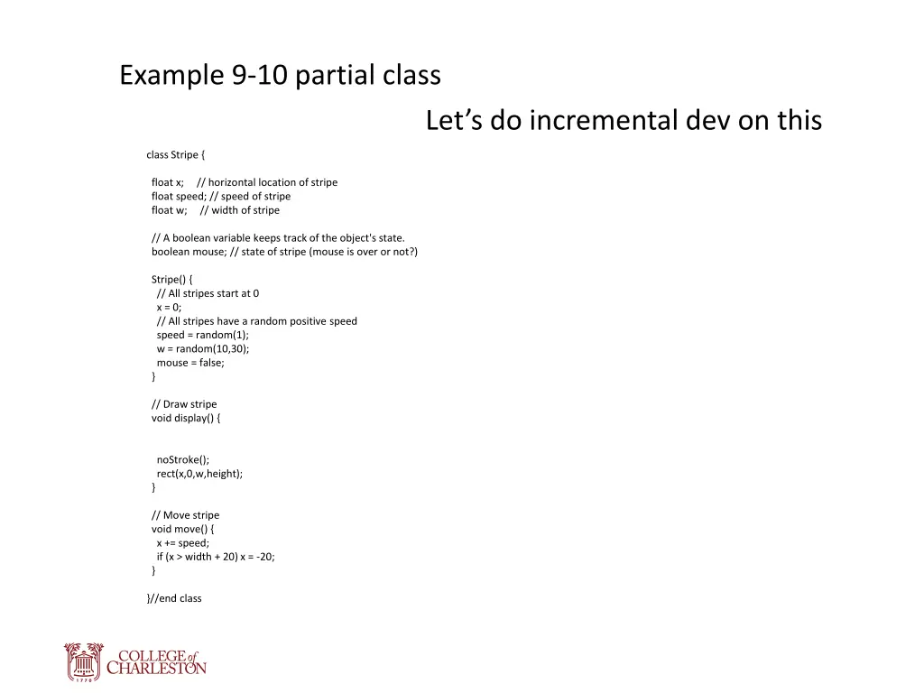 example 9 10 partial class