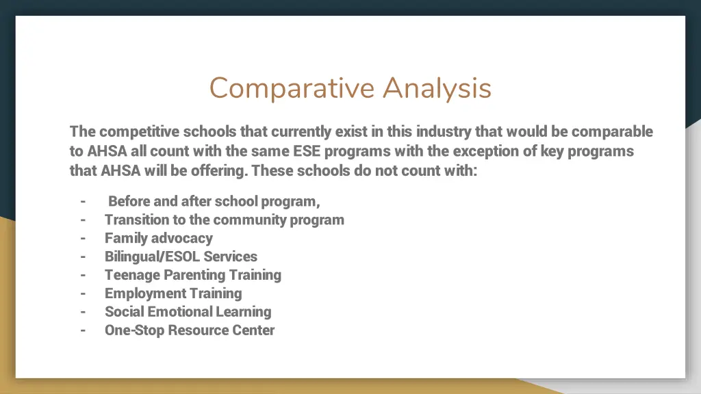 comparative analysis