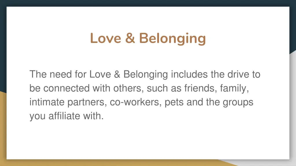 love belonging