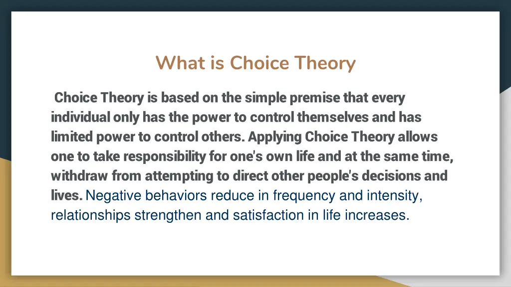 what is choice theory