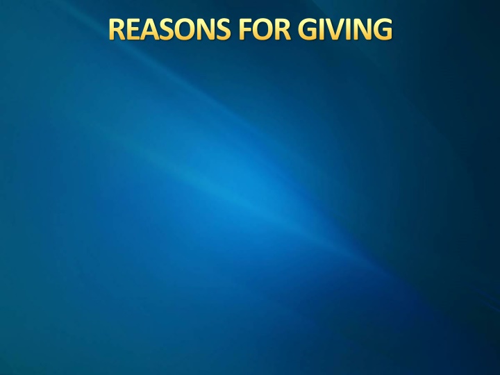 reasons for giving