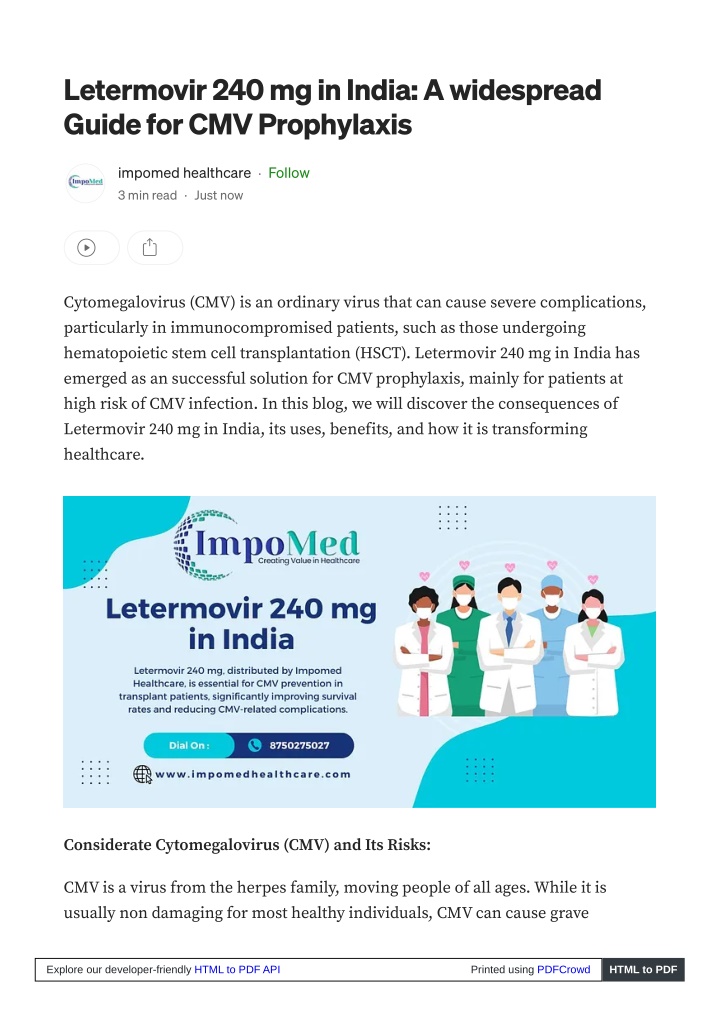 letermovir 240 mg in india a widespread guide