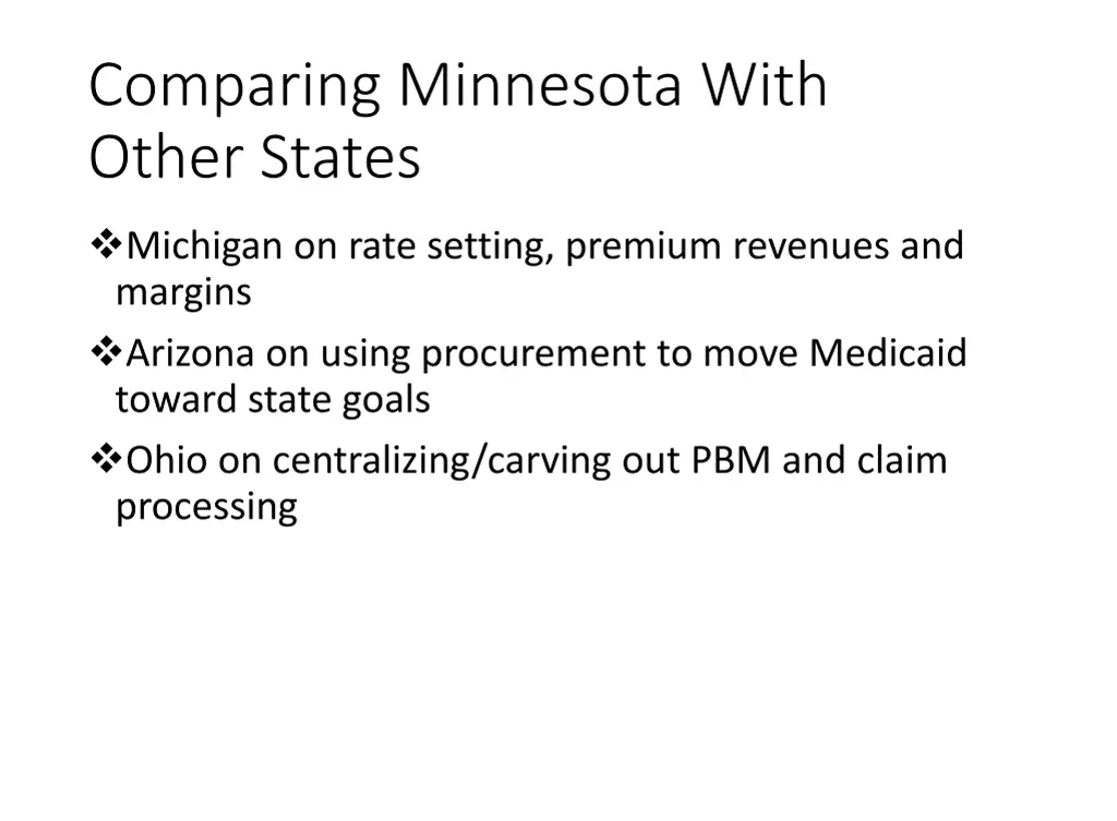 comparing minnesota with other states