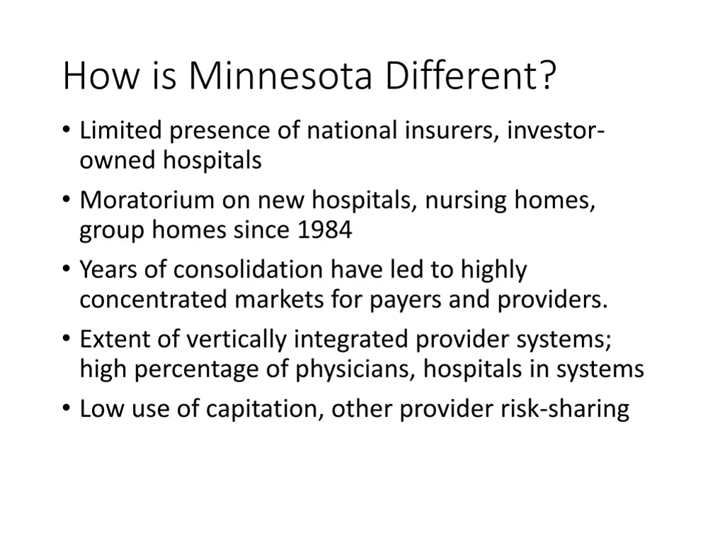 how is minnesota different limited presence