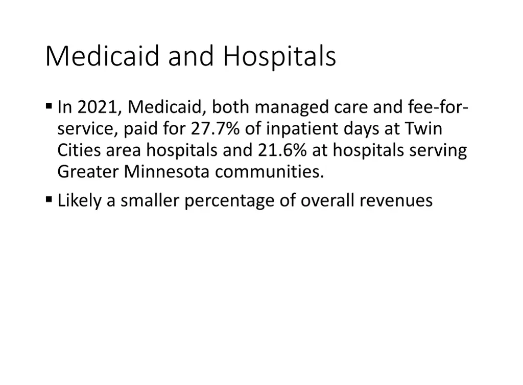 medicaid and hospitals