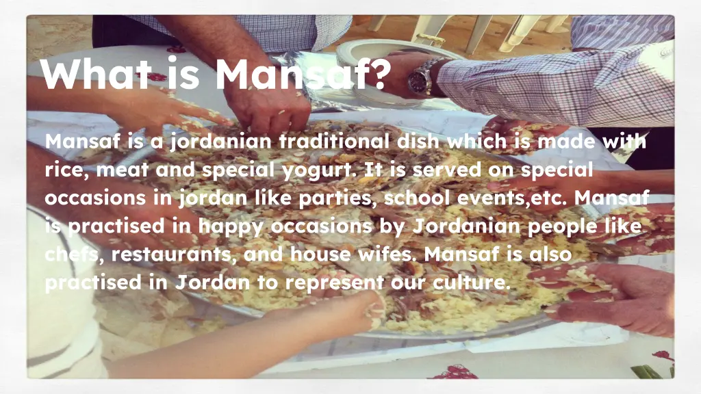 what is mansaf