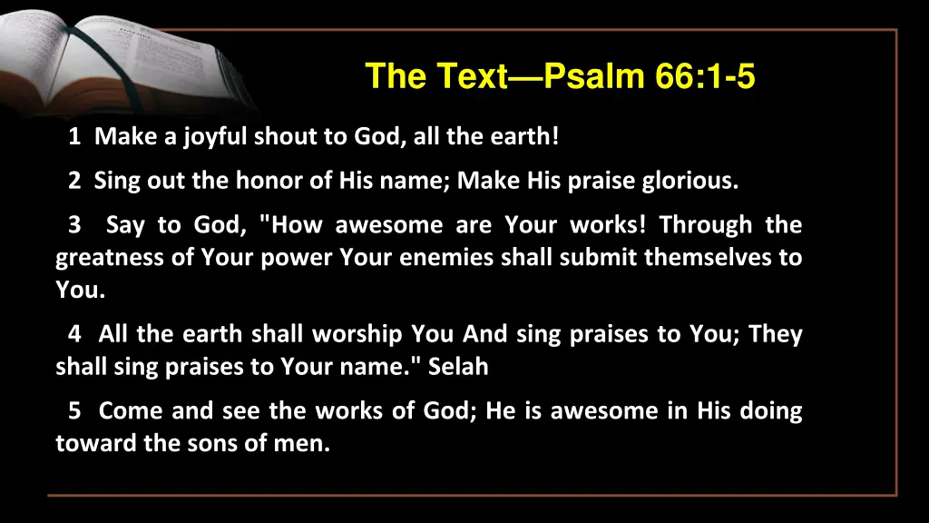 the text psalm 66 1 5