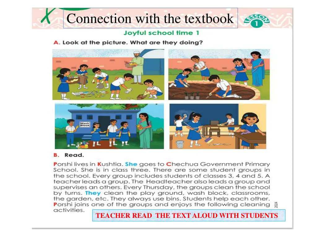 connection with the textbook