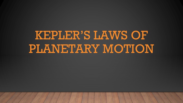 kepler s laws of planetary motion