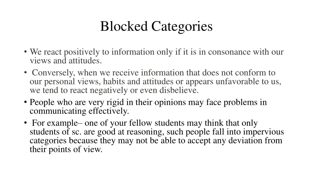 blocked categories