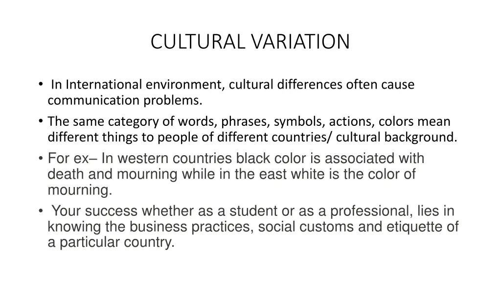 cultural variation