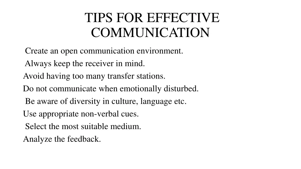 tips for effective communication