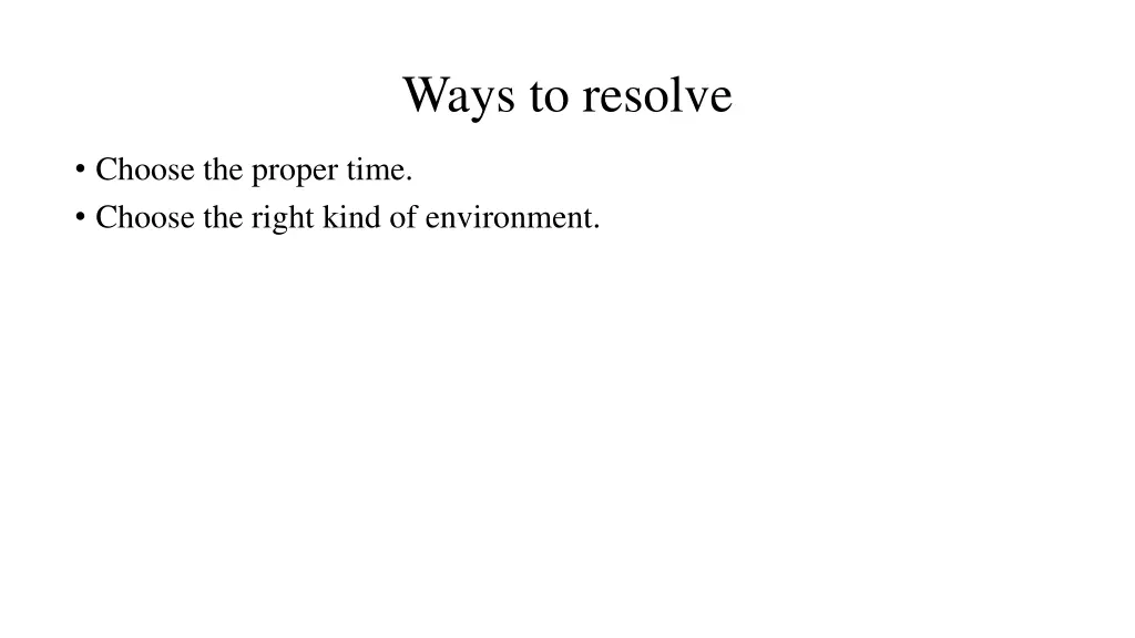 ways to resolve 1