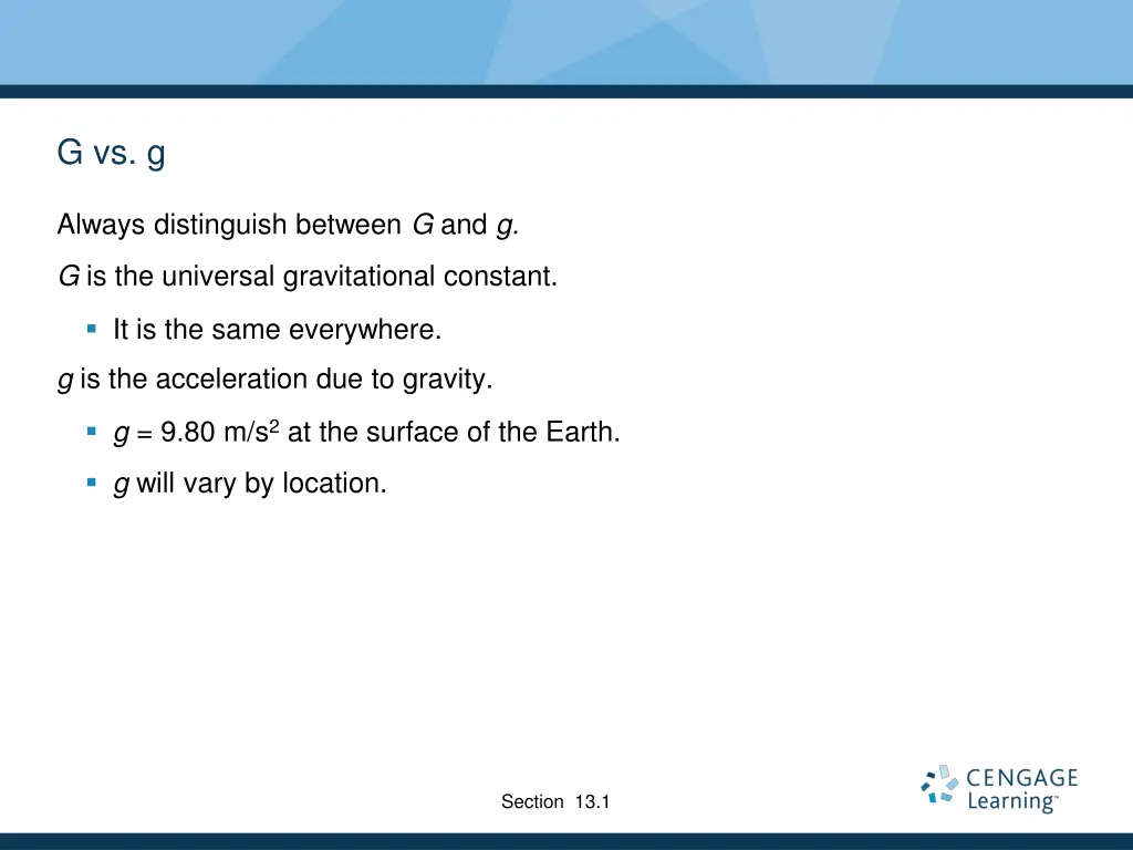 g vs g