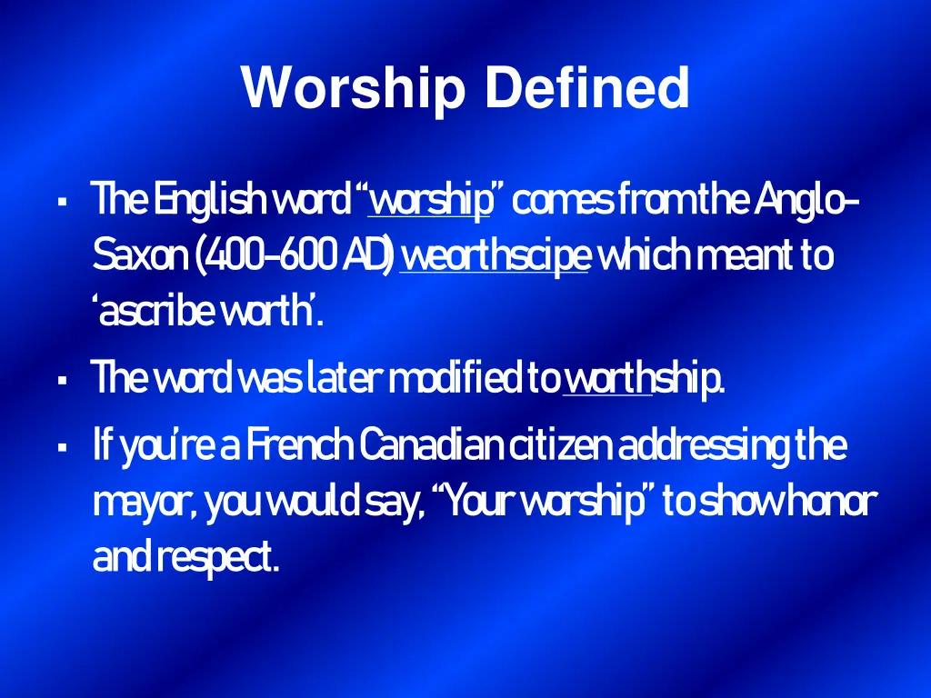 worship defined