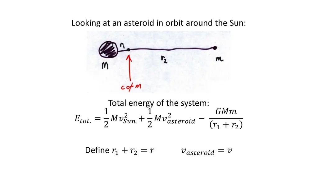 looking at an asteroid in orbit around the sun