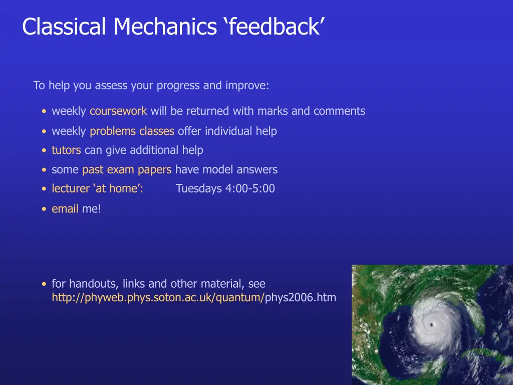 classical mechanics feedback