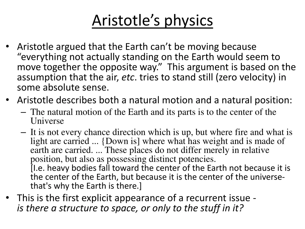 aristotle s physics