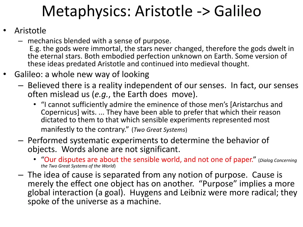 metaphysics aristotle galileo aristotle mechanics