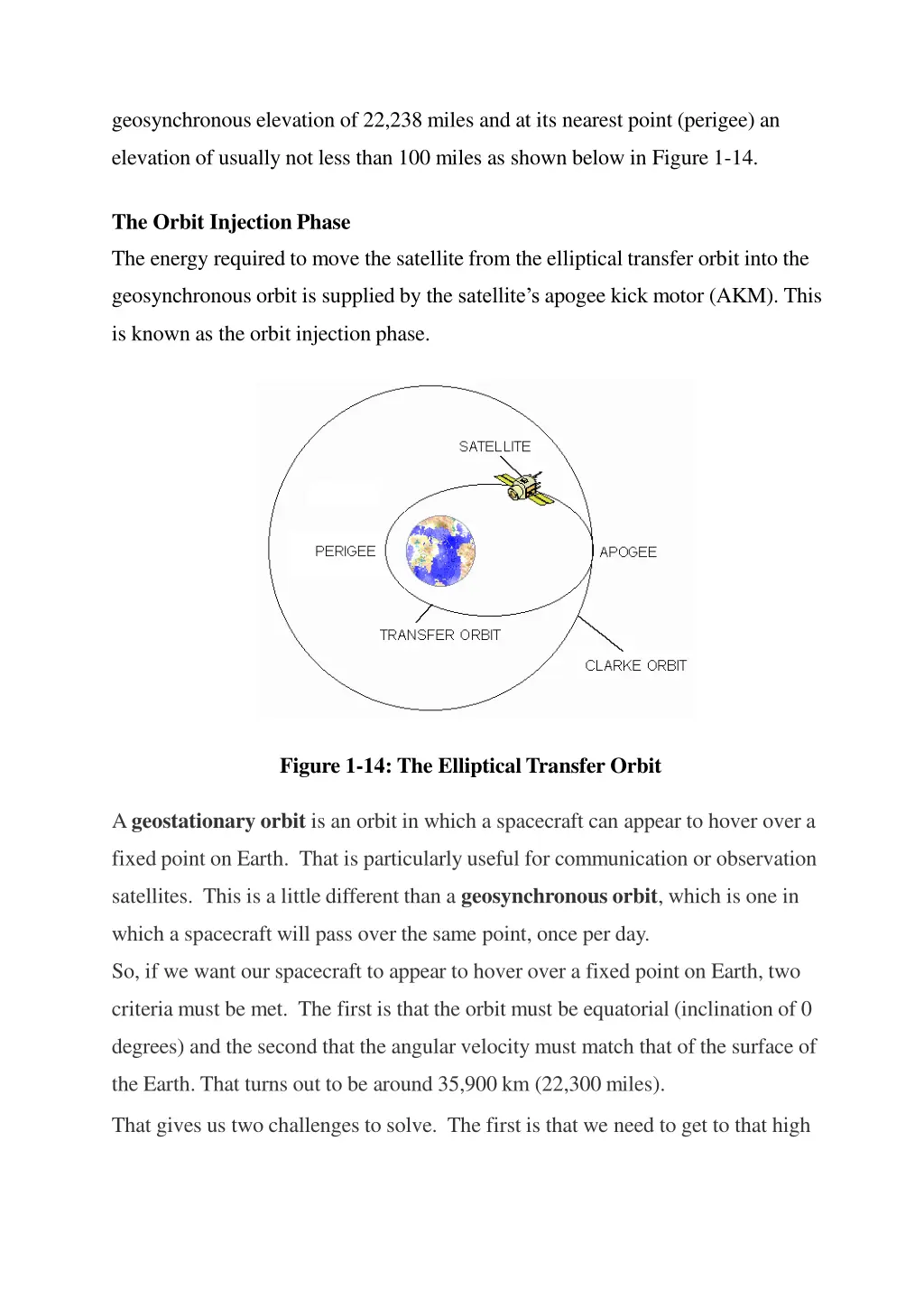 geosynchronous elevation of 22 238 miles