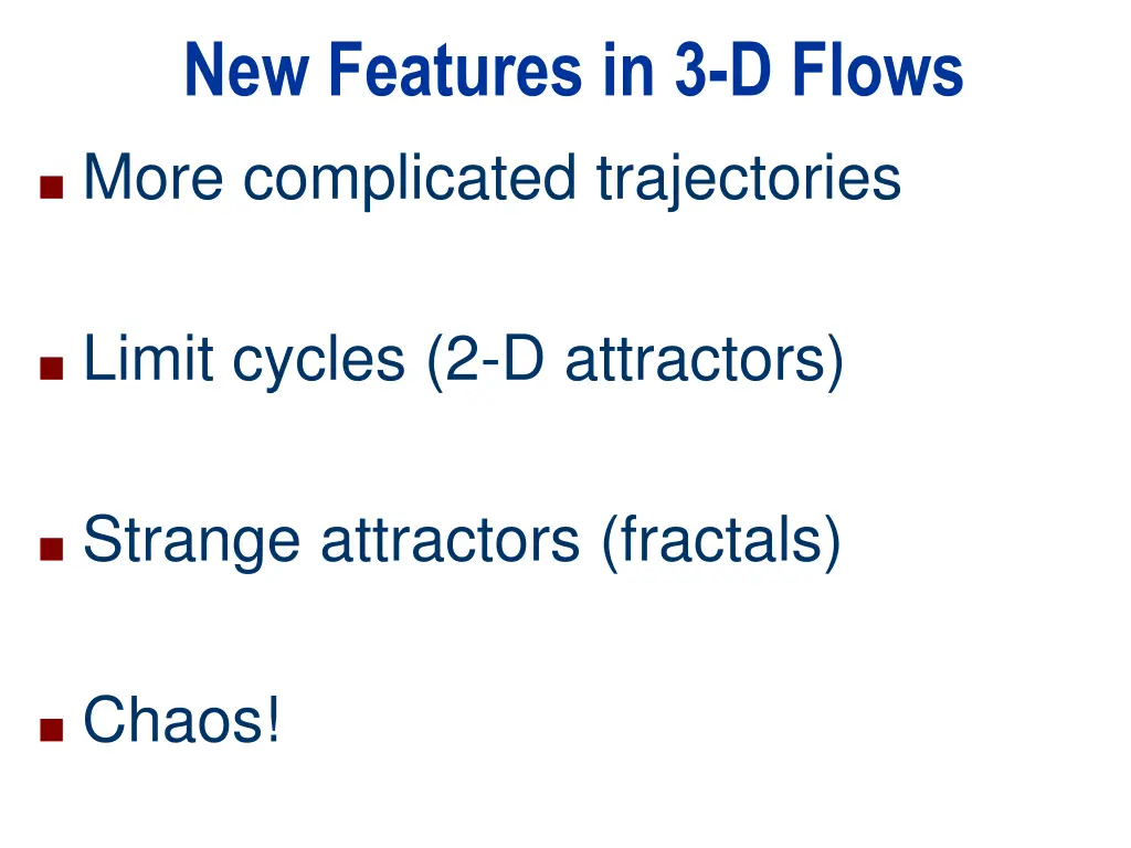 new features in 3 d flows