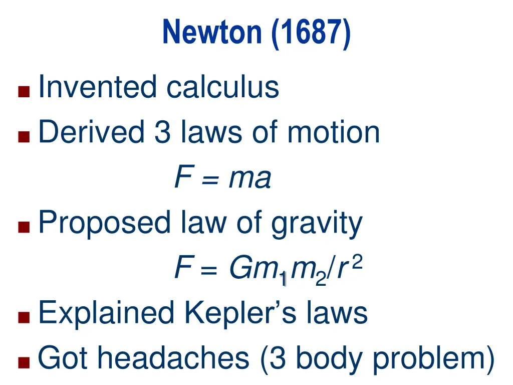 newton 1687