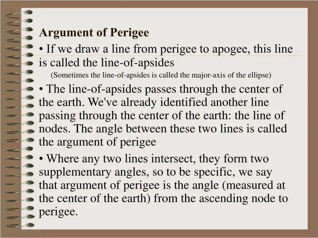 argument of perigee if we draw a line from