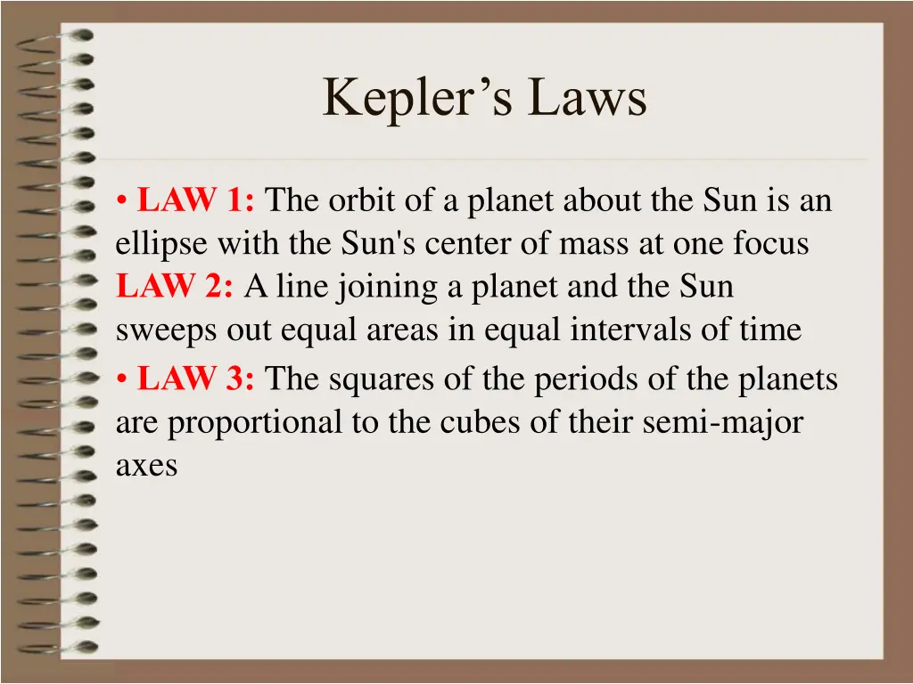 kepler s laws