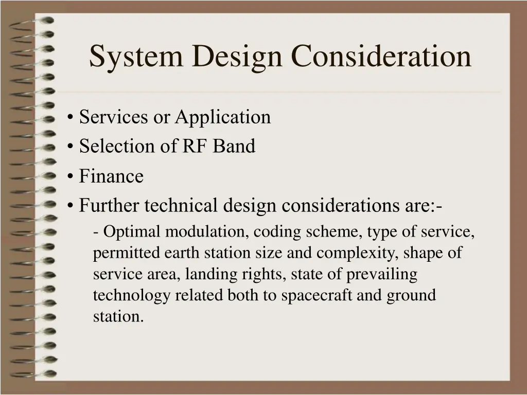 system design consideration