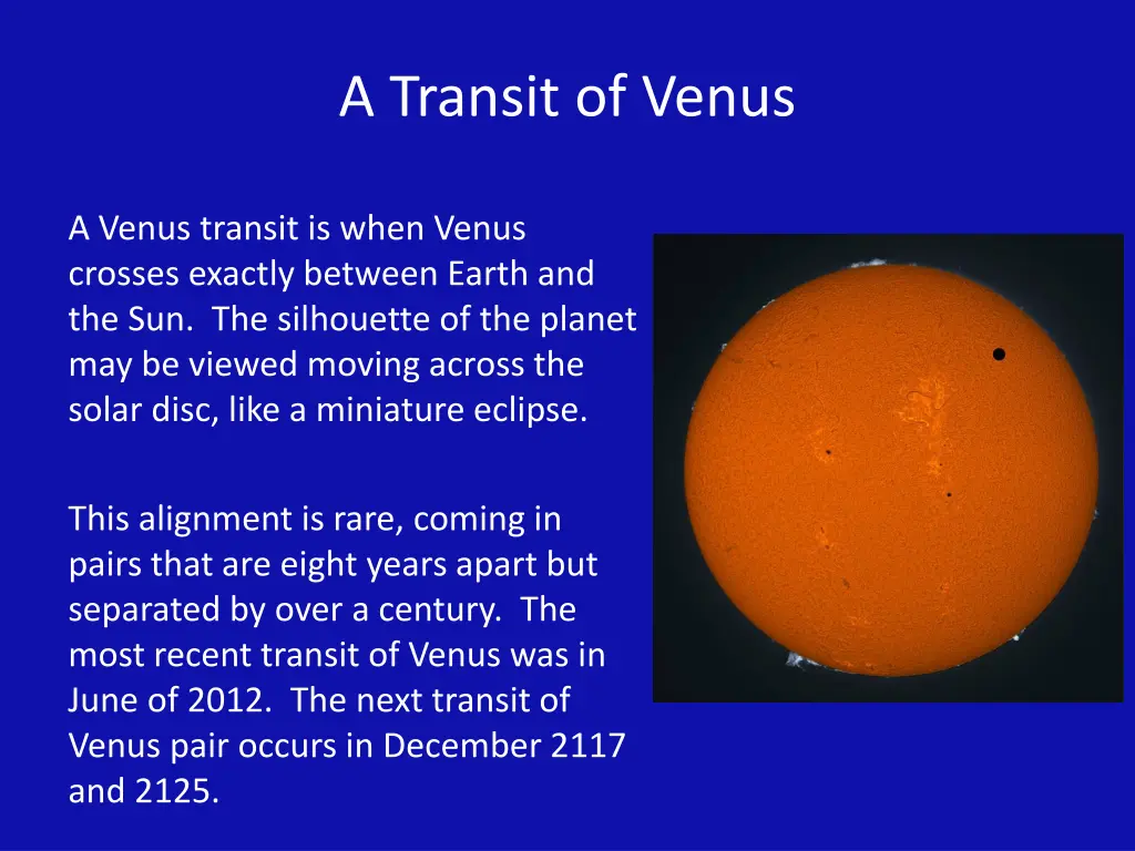 a transit of venus