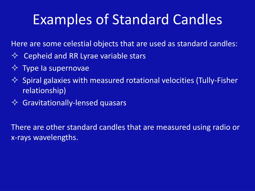 examples of standard candles