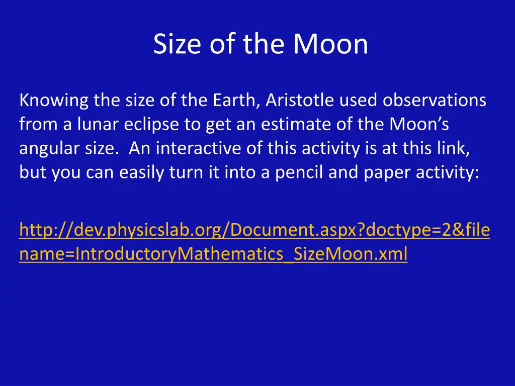 size of the moon