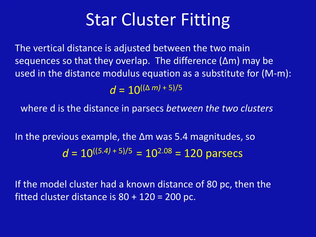 star cluster fitting 2