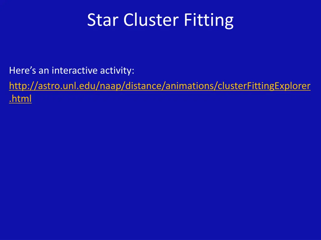 star cluster fitting 3