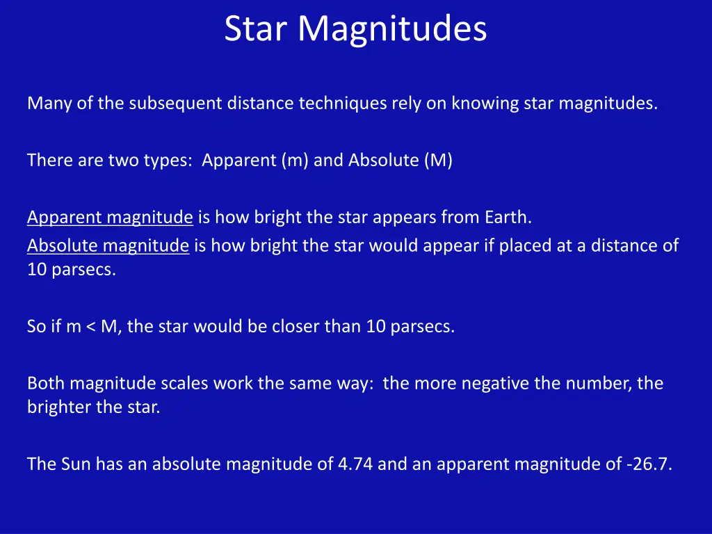 star magnitudes