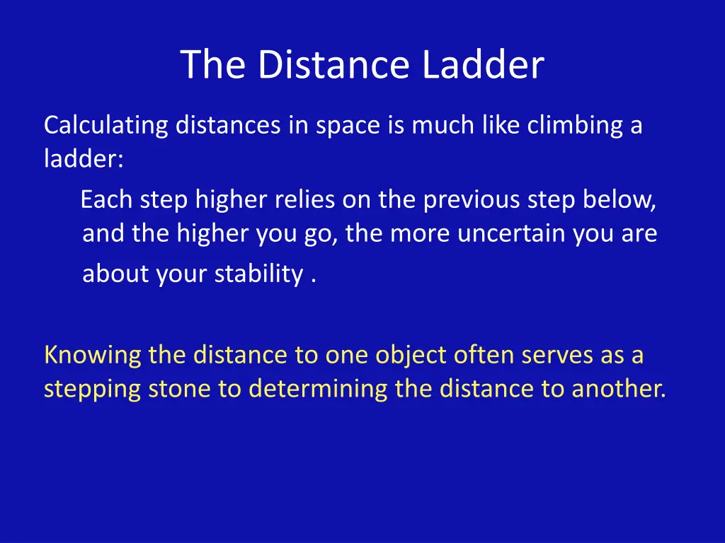 the distance ladder 1