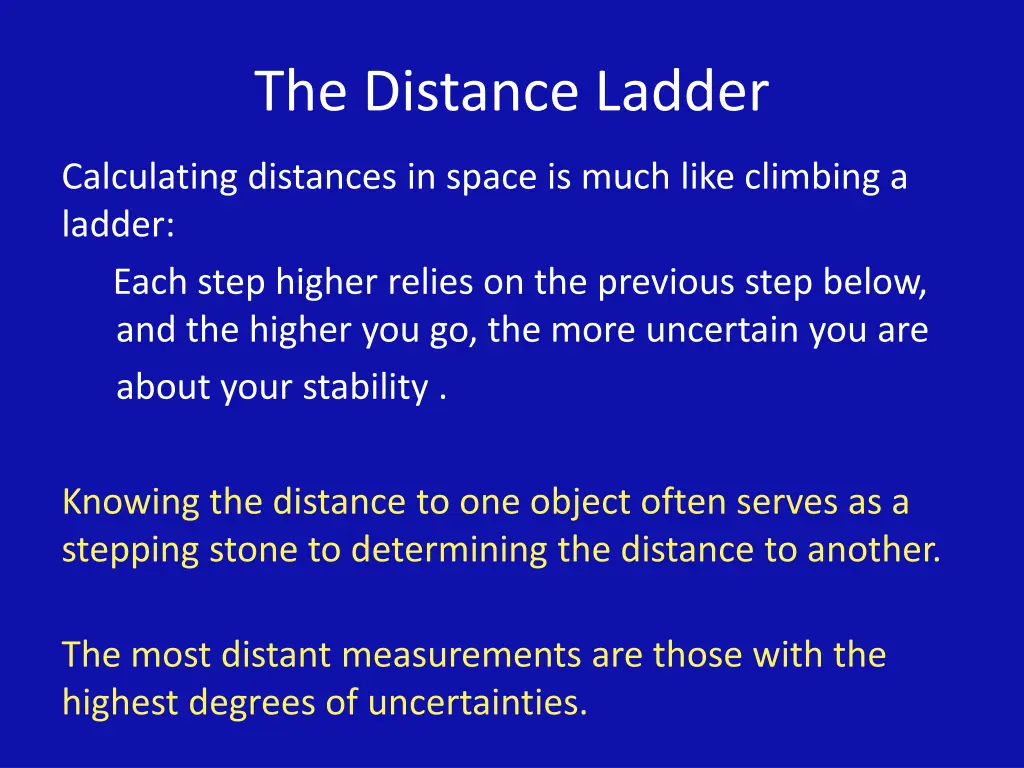 the distance ladder 2