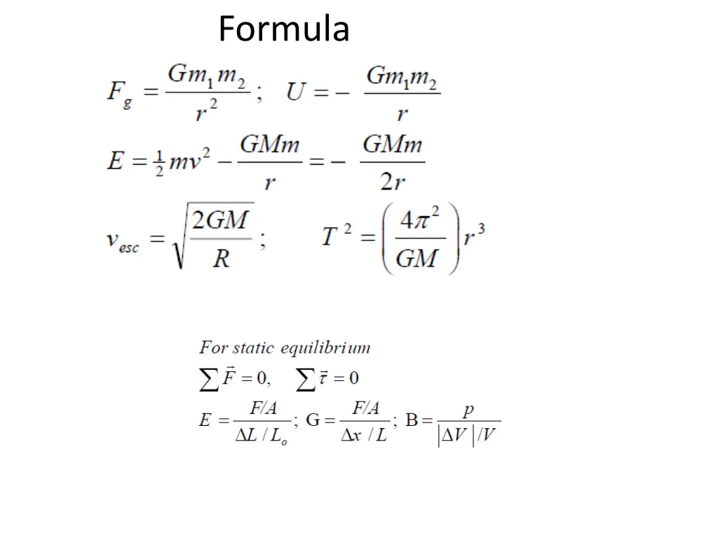 formula