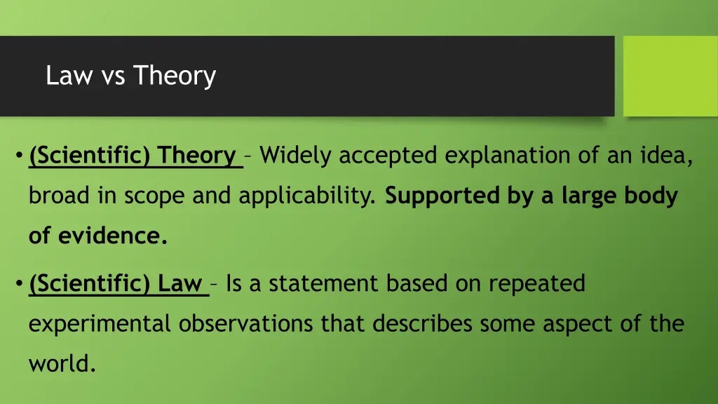 law vs theory