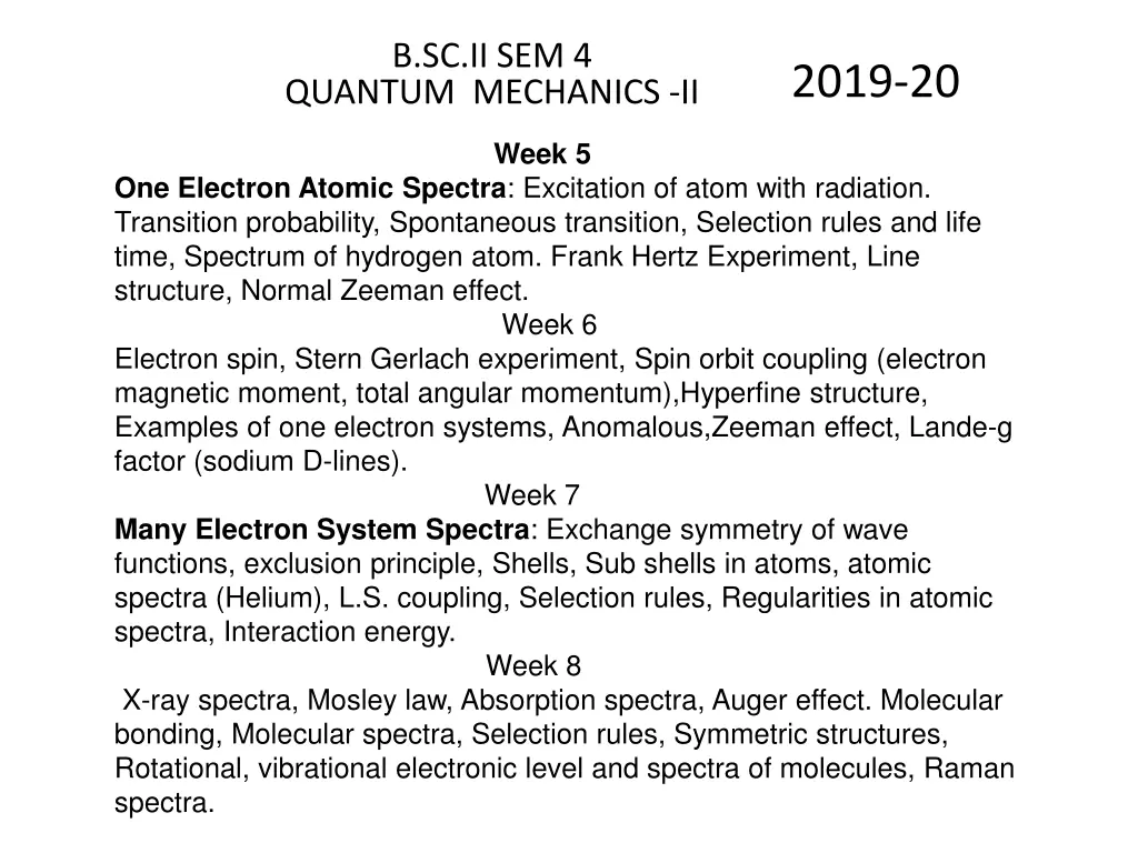 b sc ii sem 4