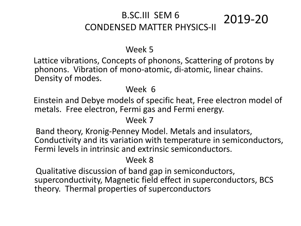 b sc iii sem 6