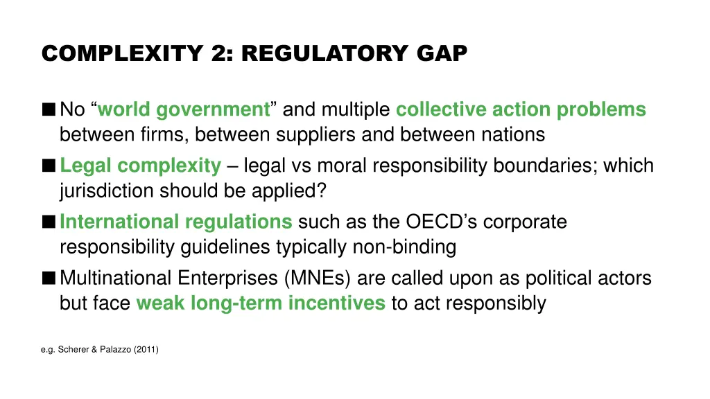 complexity 2 regulatory gap