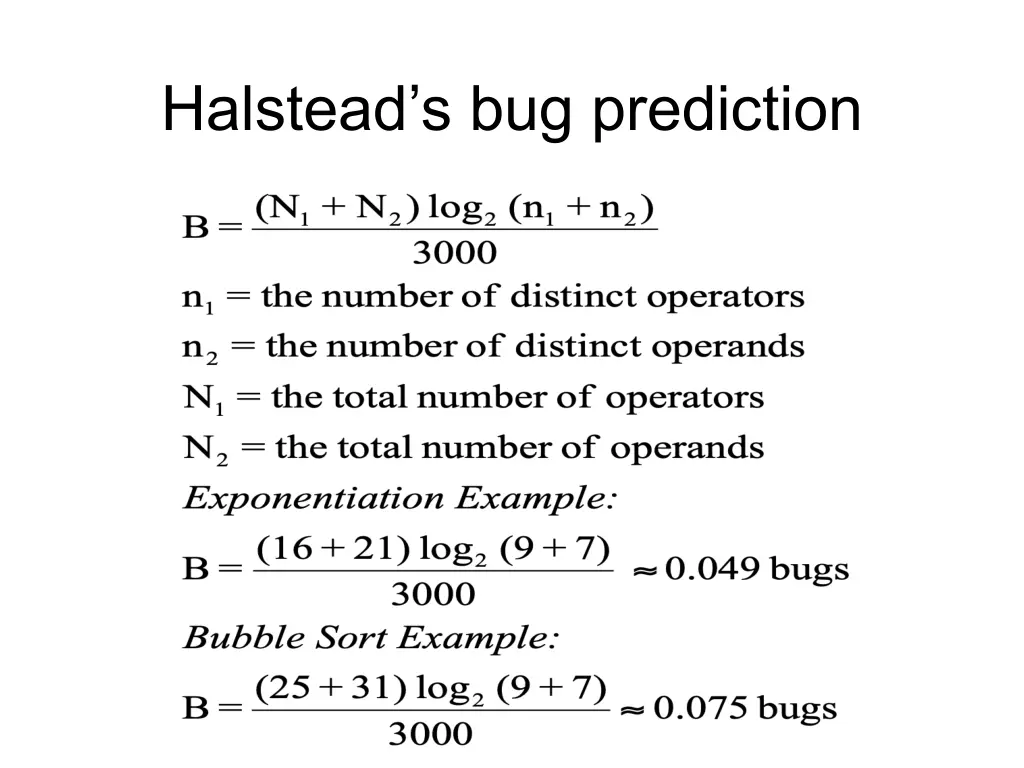 halstead s bug prediction