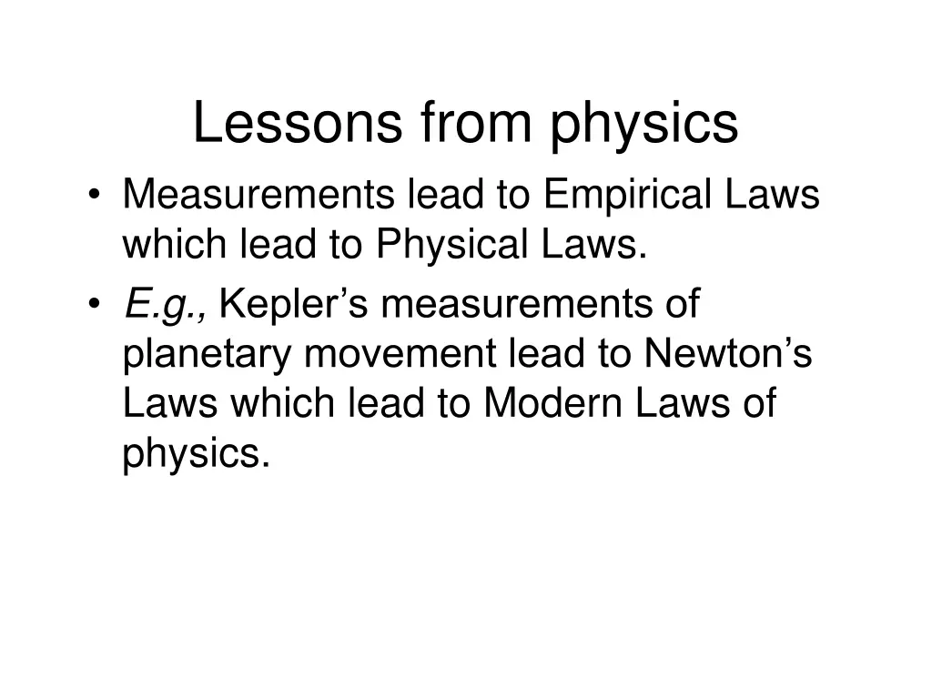 lessons from physics measurements lead