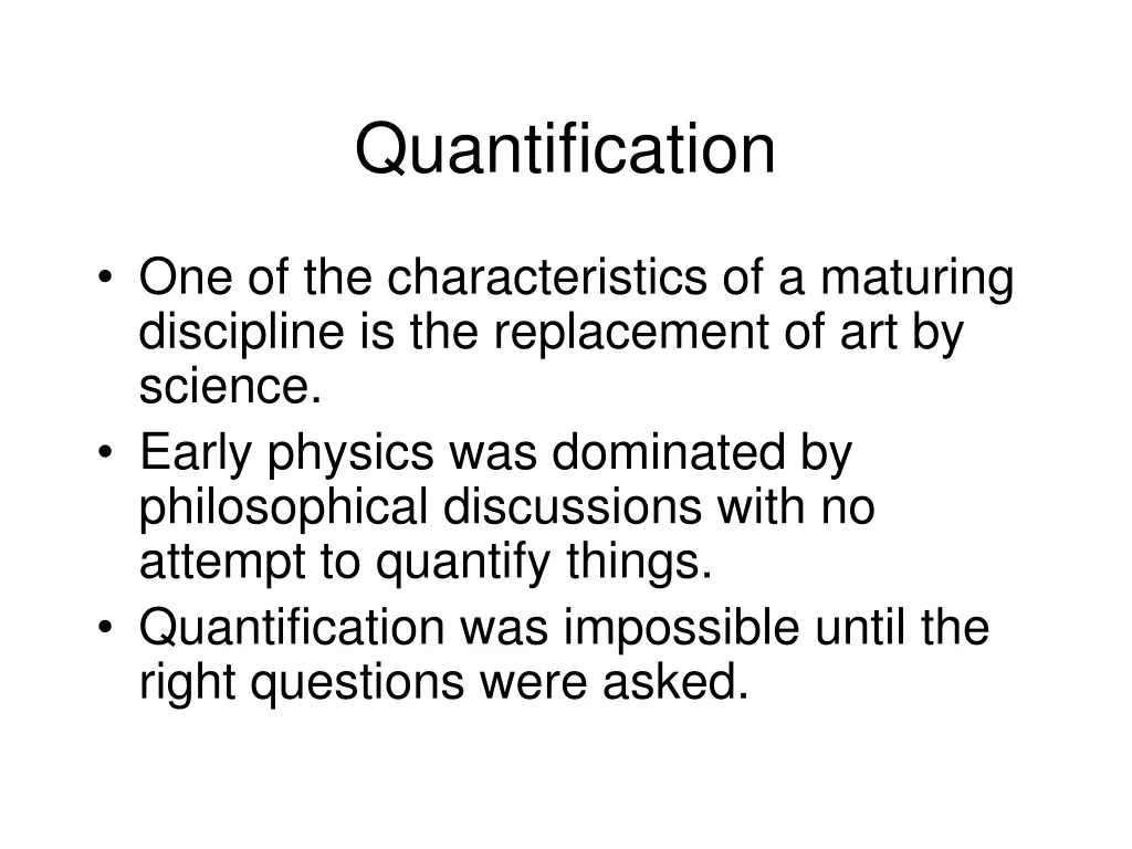 quantification