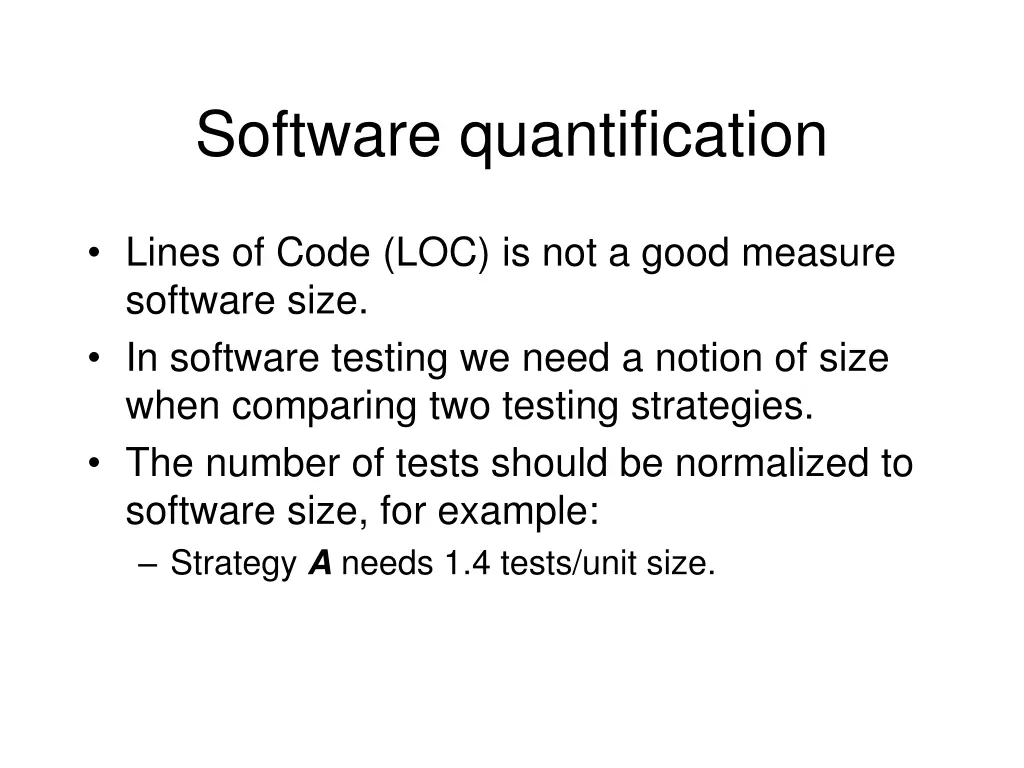 software quantification 1