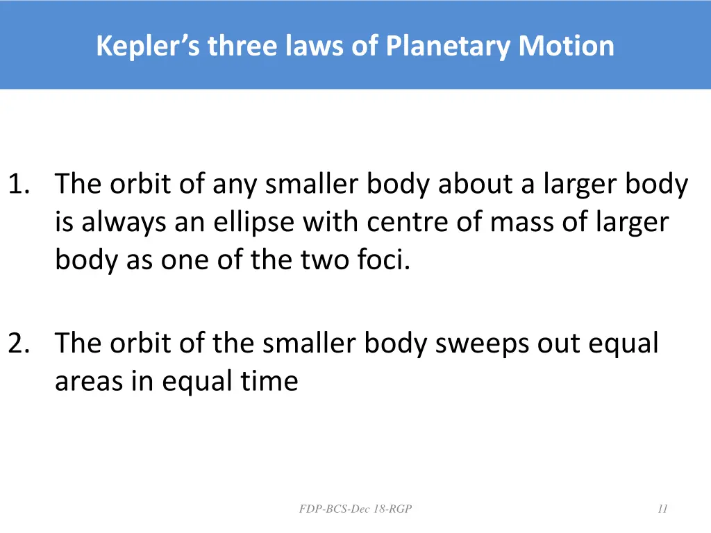 kepler s three laws of planetary motion