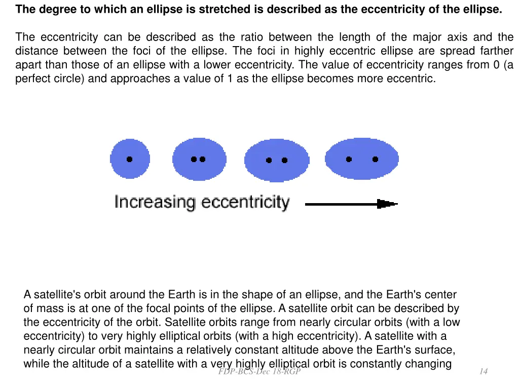 the degree to which an ellipse is stretched